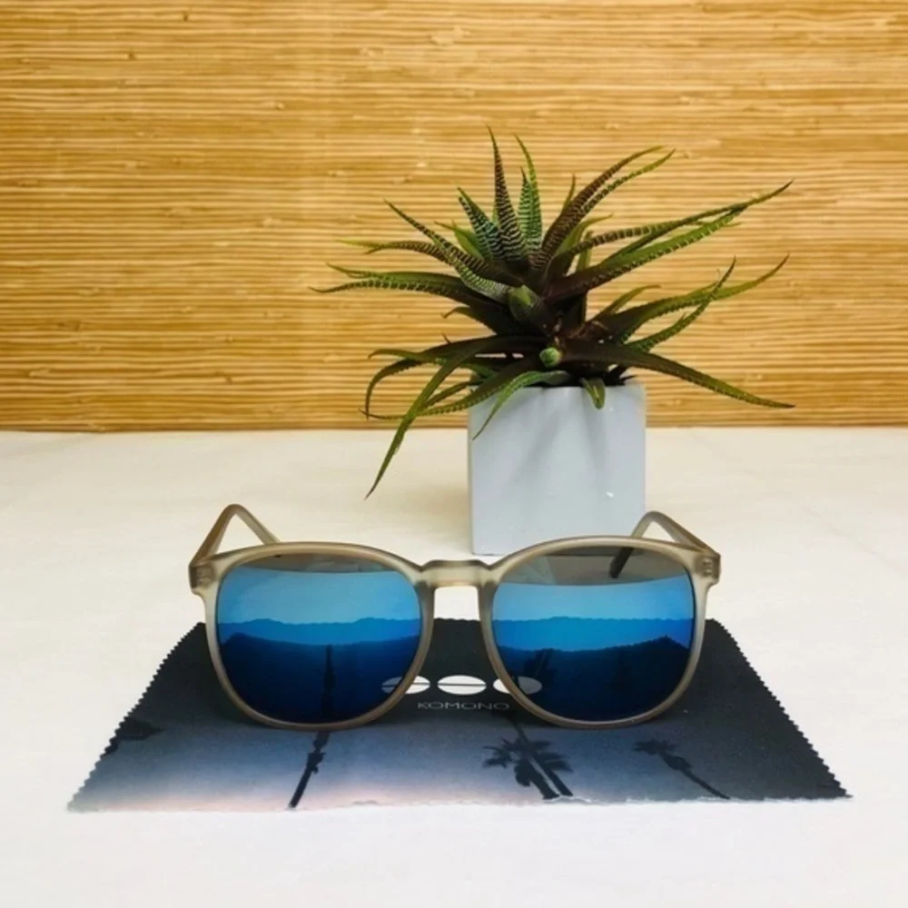 KOMONO Urkel Frost Sunglasses NEW gray blue